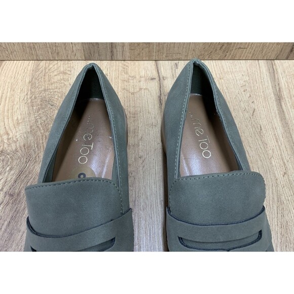 Me Too Oriel Nutmeg Vegan Suede Y2K Chunky Lug Sole Penny Loafer Shoes 8 M - Picture 8 of 16